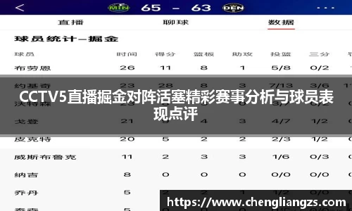 CCTV5直播掘金对阵活塞精彩赛事分析与球员表现点评
